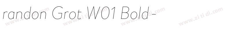 randon Grot W01 Bold字体转换